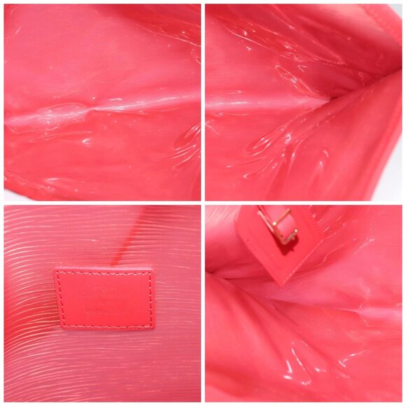 LOUIS VUITTON Epi Plage Via Hand Bag Vinyl Red Grenadine - Picture 15 of 16